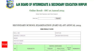 Read more about the article AJK BISE Class 10 Result Announced at ajkbise.net: 74.27% Pass Rate, Check Topper’s List and Direct Link Here