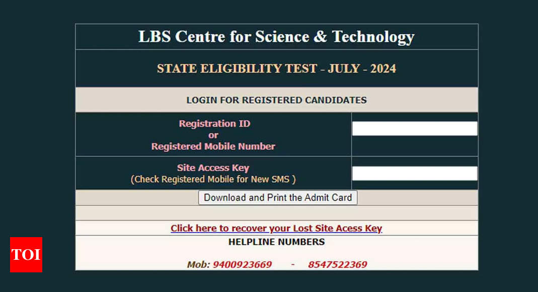 Read more about the article Kerala SET 2024 Admit Card Released at lbsedp.lbscentre.in: Download Here