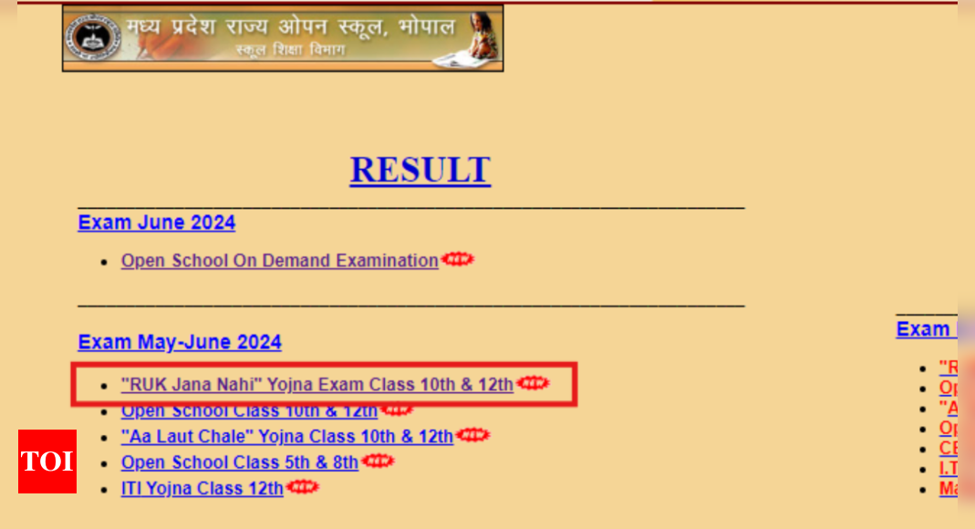 You are currently viewing MPSOS Class 10, 12 Ruk Jana Nahi Result 2024 declared: Check direct link here