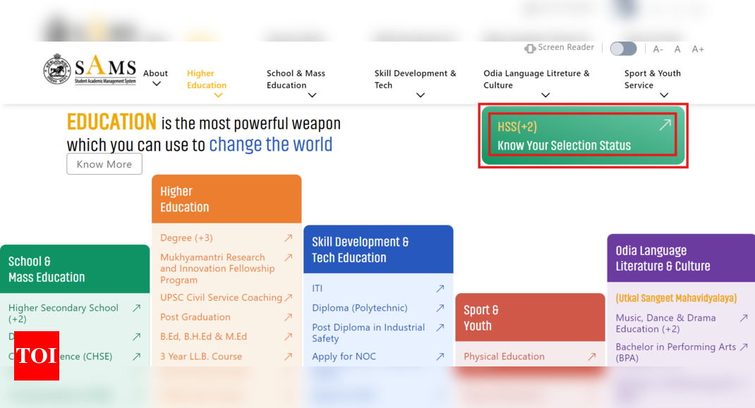 You are currently viewing SAMS Odisha +2 merit list 2024 out: Direct link and steps to check status, intimation letter