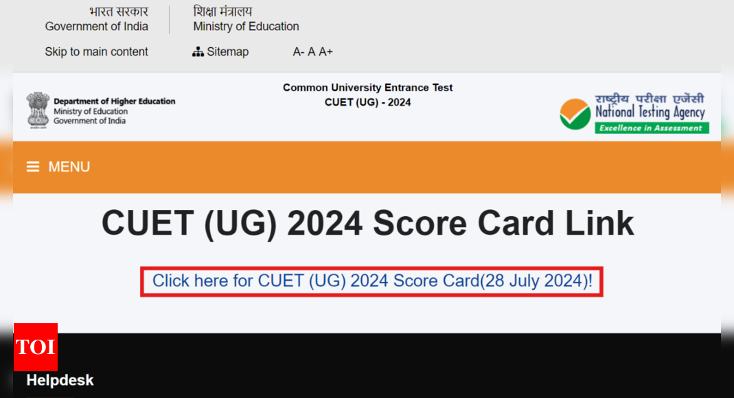 You are currently viewing CUET UG result 2024 declared at exams.nta.ac.in, direct link to download scorecards here