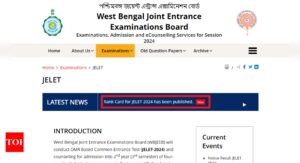 Read more about the article WBJEE JELET Result 2024 declared, rank cards released at wbjeeb.nic.in: Direct link to check here