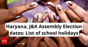 Read more about the article Haryana, J&K Assembly Election dates for 2024 announced: Schools to be closed on these days, check the full list of holidays here