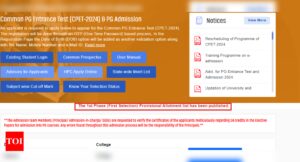Read more about the article Odisha CPET Phase 1 seat allotment result out: Check direct link here