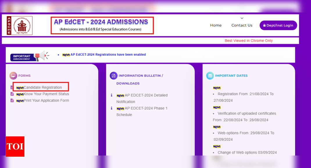 You are currently viewing AP EdCET 2024 Counselling Registration begins at edcet-sche.aptonline.in: Direct link to apply here