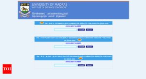 Read more about the article Madras University IDE Result 2024 declared at ideunom.ac.in: Direct link to check marks statement here