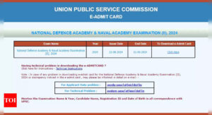 Read more about the article UPSC NDA Admit Card 2024 Released at upsc.gov.in: Download Here for September 1 Exam