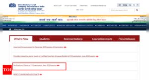 Read more about the article ICSI CS June 2024 Result: Marks verification registration begins tomorrow, details here