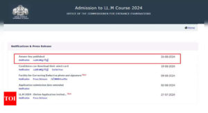 Read more about the article KLEE 2024 LLM Answer Keys Released at cee.kerala.gov.in: Submit Objections by August 28