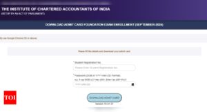 Read more about the article ICAI CA Foundation admit card 2024 for September exams out: Check direct link to download here