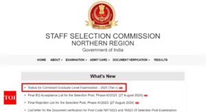 Read more about the article SSC CGL 2024 Application Status released for Northern Region, exam on Sept 9, 10: Direct link here