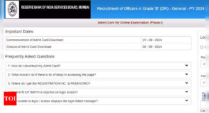 Read more about the article RBI Grade B Recruitment 2024: Phase 1 Admit Card for Sept 8 Exam Released; Download Here