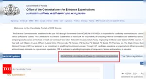 Read more about the article KEAM 2024 Architecture Phase 2 seat allotment result 2024 out: Steps to check