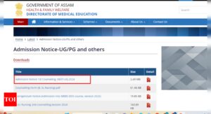 Read more about the article Assam NEET UG Counselling 2024 Round 1 seat allotment result out: Check direct link here