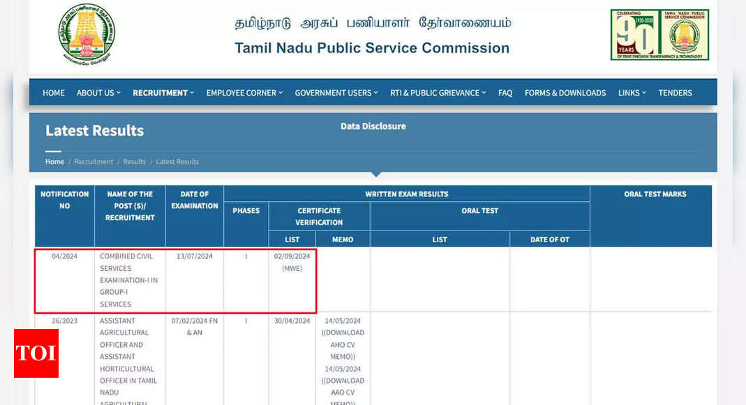 You are currently viewing TNPSC Group 1 Prelims Results 2024 Out at tnpsc.gov.in: Direct Link