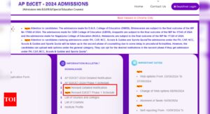 Read more about the article AP EdCET Counselling 2024 revised phase 1 schedule out: Check new dates here