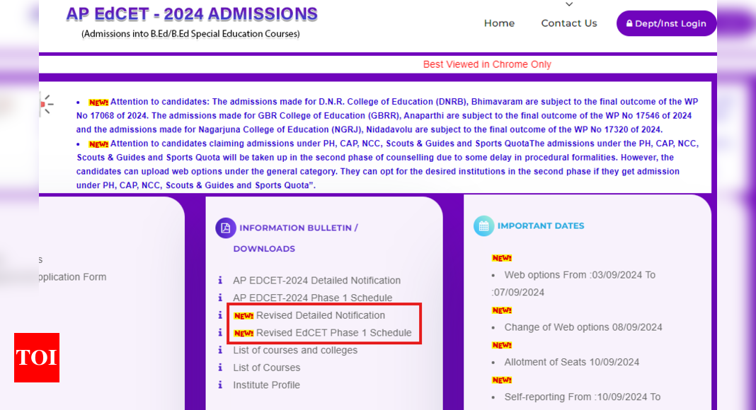 You are currently viewing AP EdCET Counselling 2024 revised phase 1 schedule out: Check new dates here