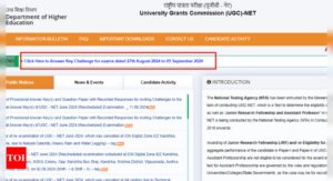 Read more about the article UGC NET provisional answer key 2024 released for exam held from August 27 to September 5, check direct link here