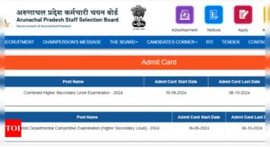 Read more about the article APSSB CHSL 2024 admit card released: Check direct link here