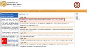 Read more about the article RBI Grade B Officer Prelims Result 2024 for Phase 1 declared: Check direct link here