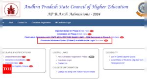 Read more about the article AP BArch phase 2 provisional seat allotment result 2024 declared: Check direct link here