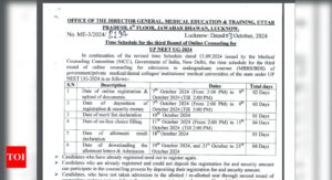 Read more about the article UP NEET UG counselling 2024 round 3 schedule released at upneet.gov.in: Check important dates here