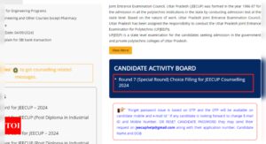 Read more about the article JEECUP Counselling 2024 Round 7 (special round) choice filling process begins: Check direct link here