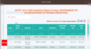 Read more about the article APTET Final answer key 2024 released, results expected on Nov 2: Here’s the direct link to download