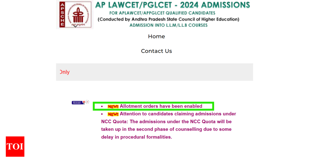 Read more about the article AP LAWCET 2024 Seat allotment result announced at lawcet-sche.aptonline.in, here’s the direct link to check