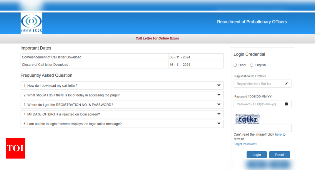 Read more about the article ECGC PO 2024 Admit Card Released at ecgc.in: Direct Link to Download Here