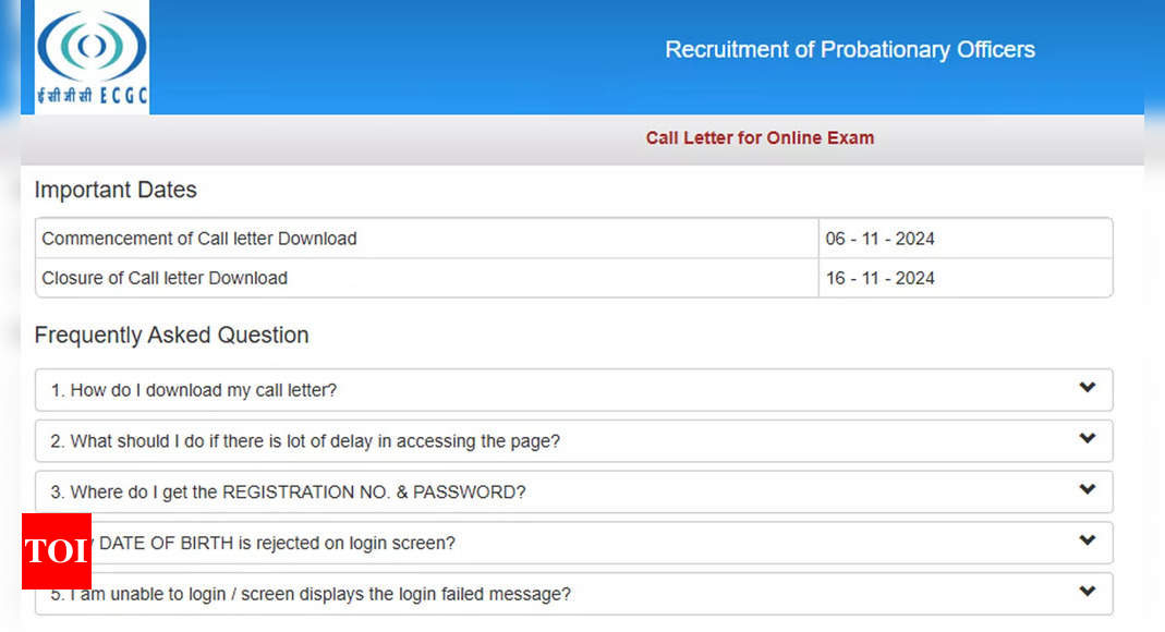 You are currently viewing ECGC PO Admit Card 2024 Released for November 16 Exam: Direct Link